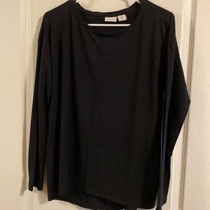 Kenar black long sleeve ladies top - size L